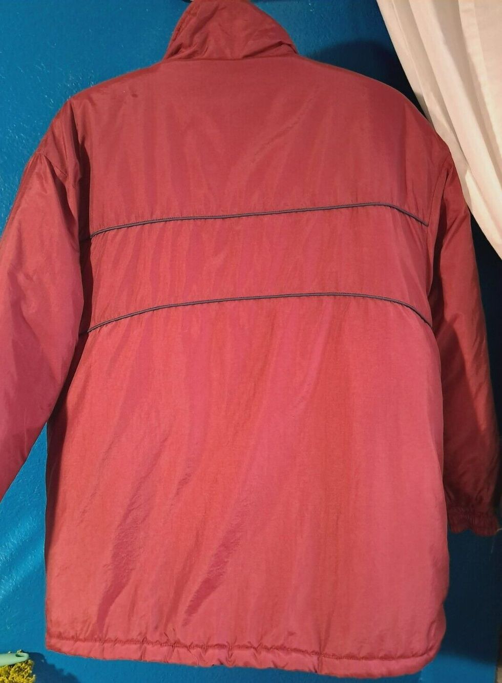 Men's Large Maroon Insulated Coat Parka Habands Polar Man Arctic - Picture 3 of 11